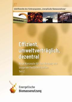 Cover: Effizient, umweltverträglich, dezentral: Neue Konzepte für die nutzung von biogenen Festbrennstoffen Teil II
