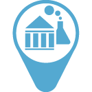 Icon Forschungslandkarte blau 134x134px