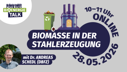 Biomasse in der Stahlerzeugung, der Bioenergie Talk im Mai